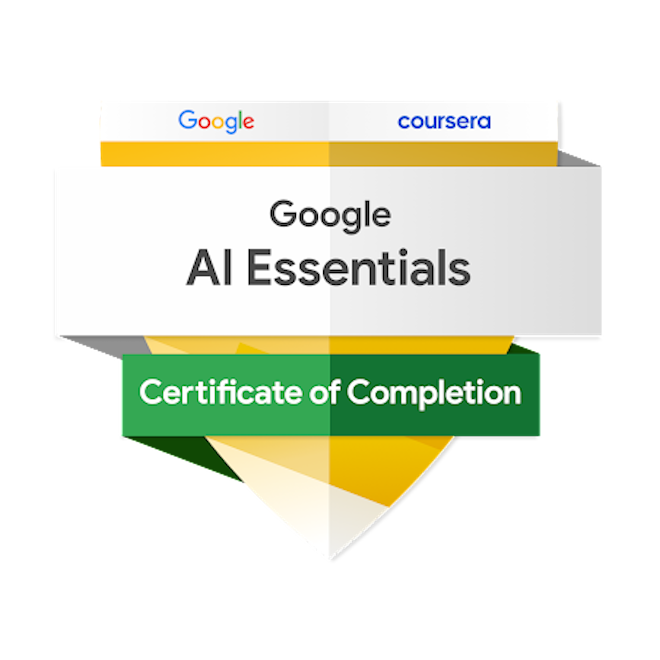 Google AI Essentials certificate badge